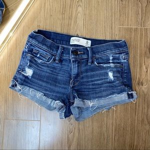 3/$30 A&F Low Rise Distressed Jean Shorts